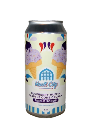 Vault City Brewing - Blueberry Muffin Waffle Cone Crunch Triple Scoop